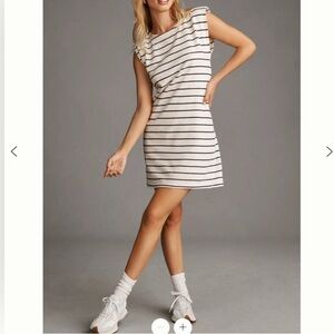 Anthropologie Daily Practice 100% Cotton Casual Striped Dress